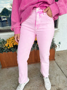 FINAL SALE Pink Looks Good On You Denim-210 Jeans-Risen-The Lovely Closet, Women's Fashion Boutique in Alexandria, KY