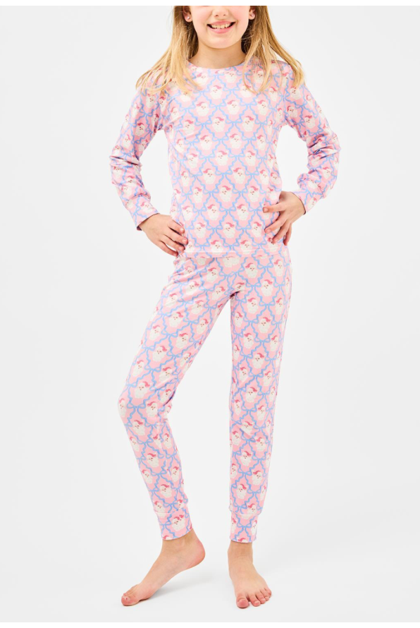 Mary Square Santa Baby Bows Mommy & Me Pajamas - Kids/Youth Size-350 Holiday-Mary Square-The Lovely Closet, Women's Fashion Boutique in Alexandria, KY