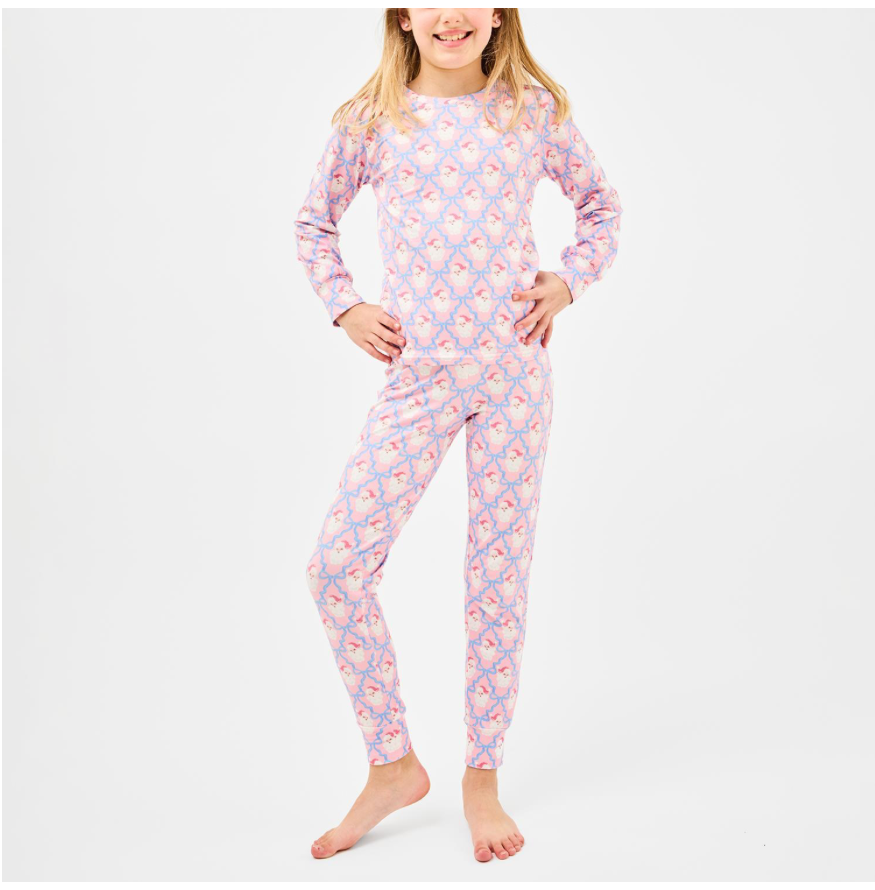 Mary Square Santa Baby Bows Mommy & Me Pajamas - Kids/Youth Size-350 Holiday-Mary Square-The Lovely Closet, Women's Fashion Boutique in Alexandria, KY