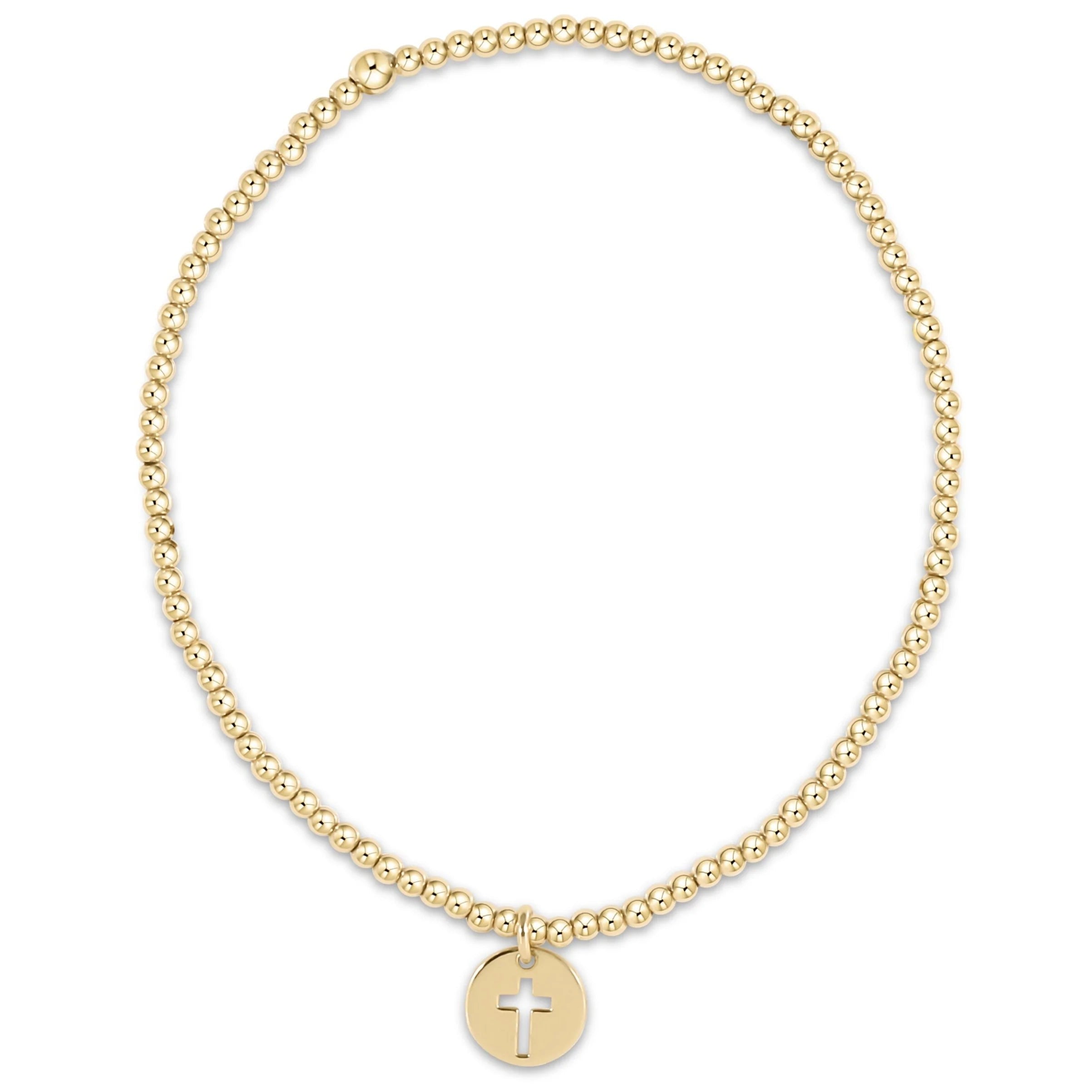 Egirl Classic Gold 2mm Blessed Small Disc-260 eNewton-eNewton-The Lovely Closet, Women's Fashion Boutique in Alexandria, KY