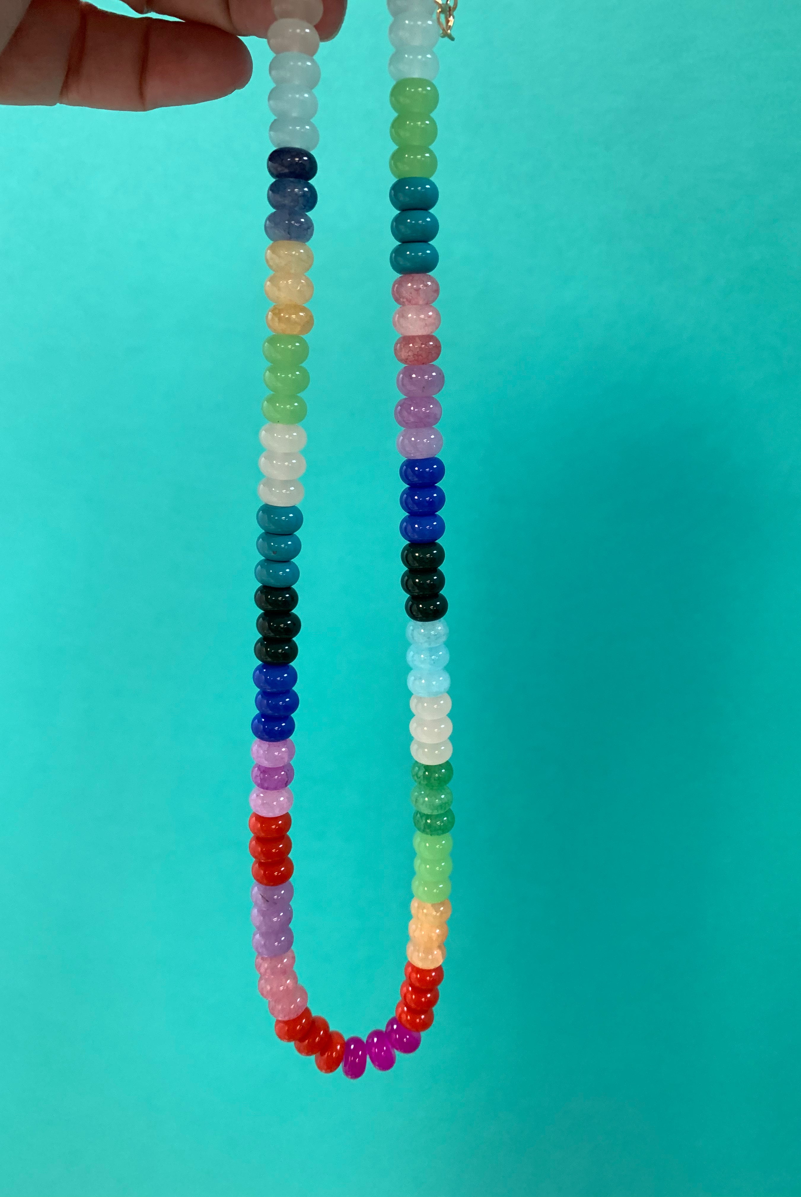 Rainbow Candy Bead Necklace-250 Jewelry-judson-The Lovely Closet, Women's Fashion Boutique in Alexandria, KY