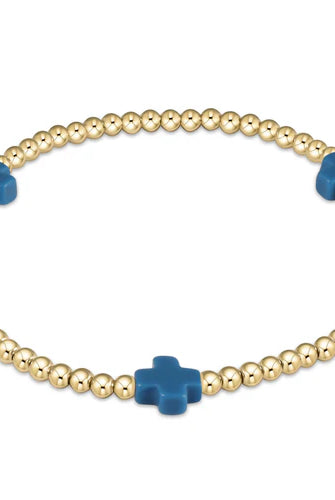 Signature Cross Gold Pattern 3mm Bead Bracelet-260 eNewton-eNewton-The Lovely Closet, Women's Fashion Boutique in Alexandria, KY