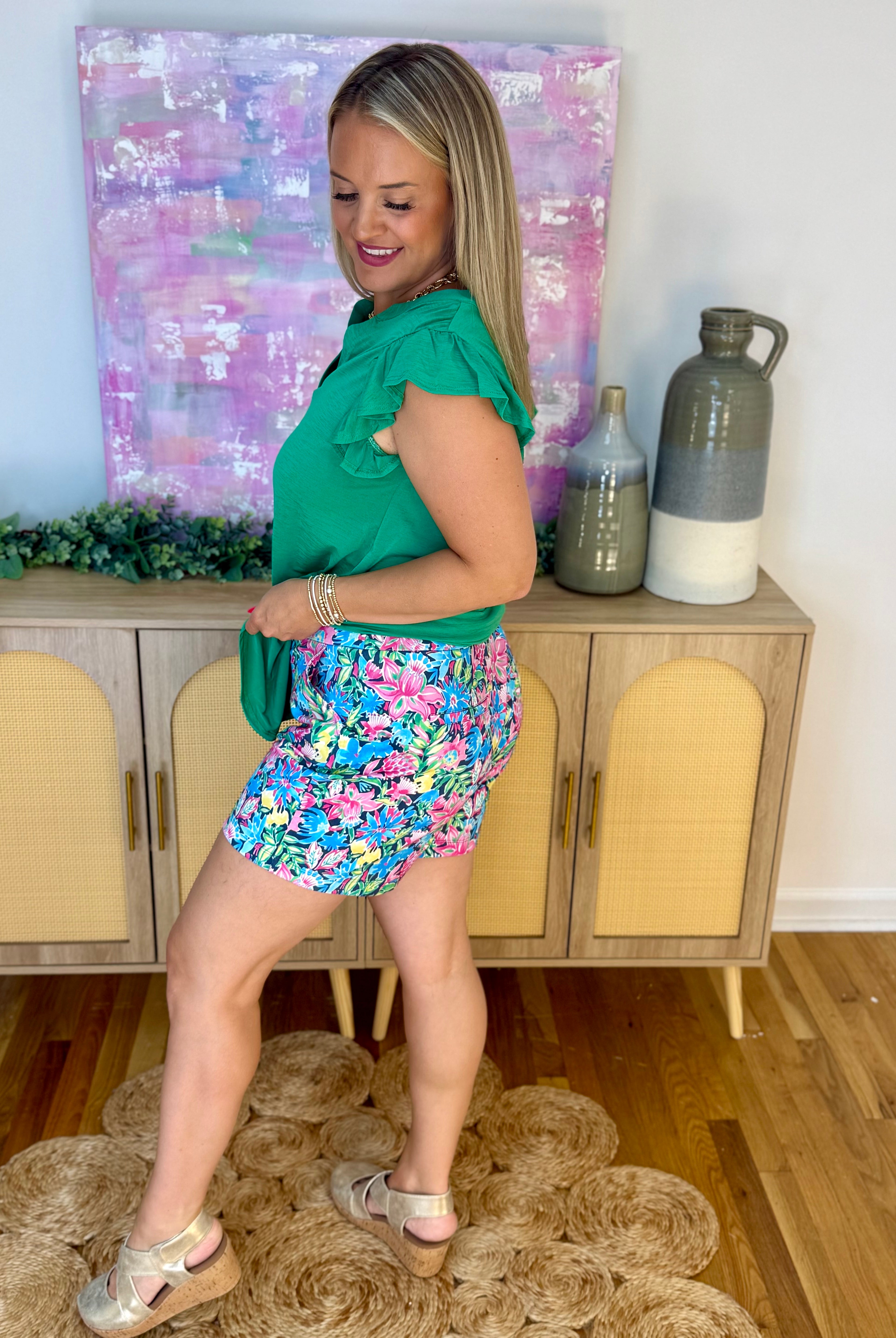 Sun Cool Shorts - Tropical Floral-230 Skirts/Shorts-Dear Scarlett-The Lovely Closet, Women's Fashion Boutique in Alexandria, KY