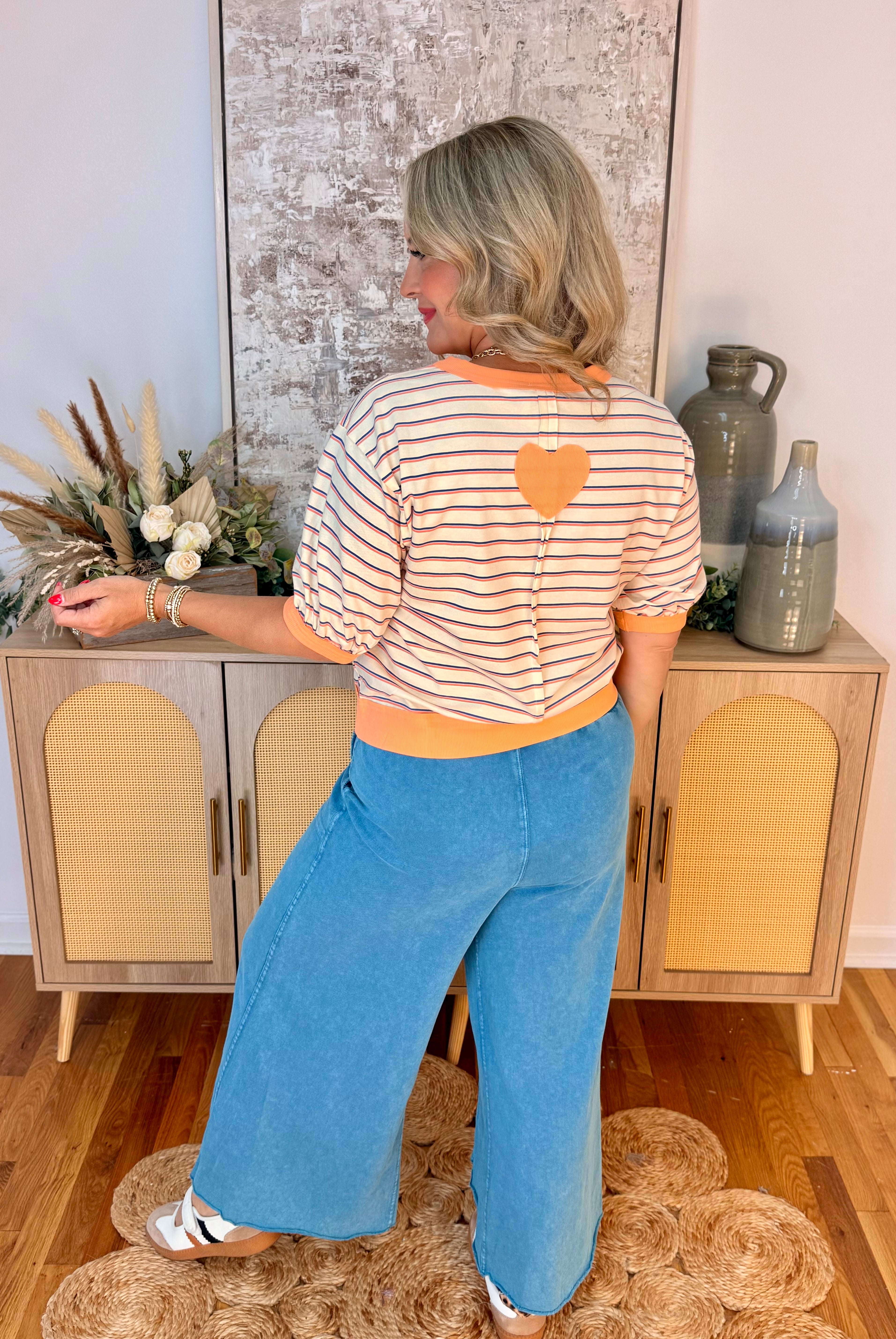 Easy A Striped Top-100 Short Sleeve Tops-Hem & Thread-The Lovely Closet, Women's Fashion Boutique in Alexandria, KY