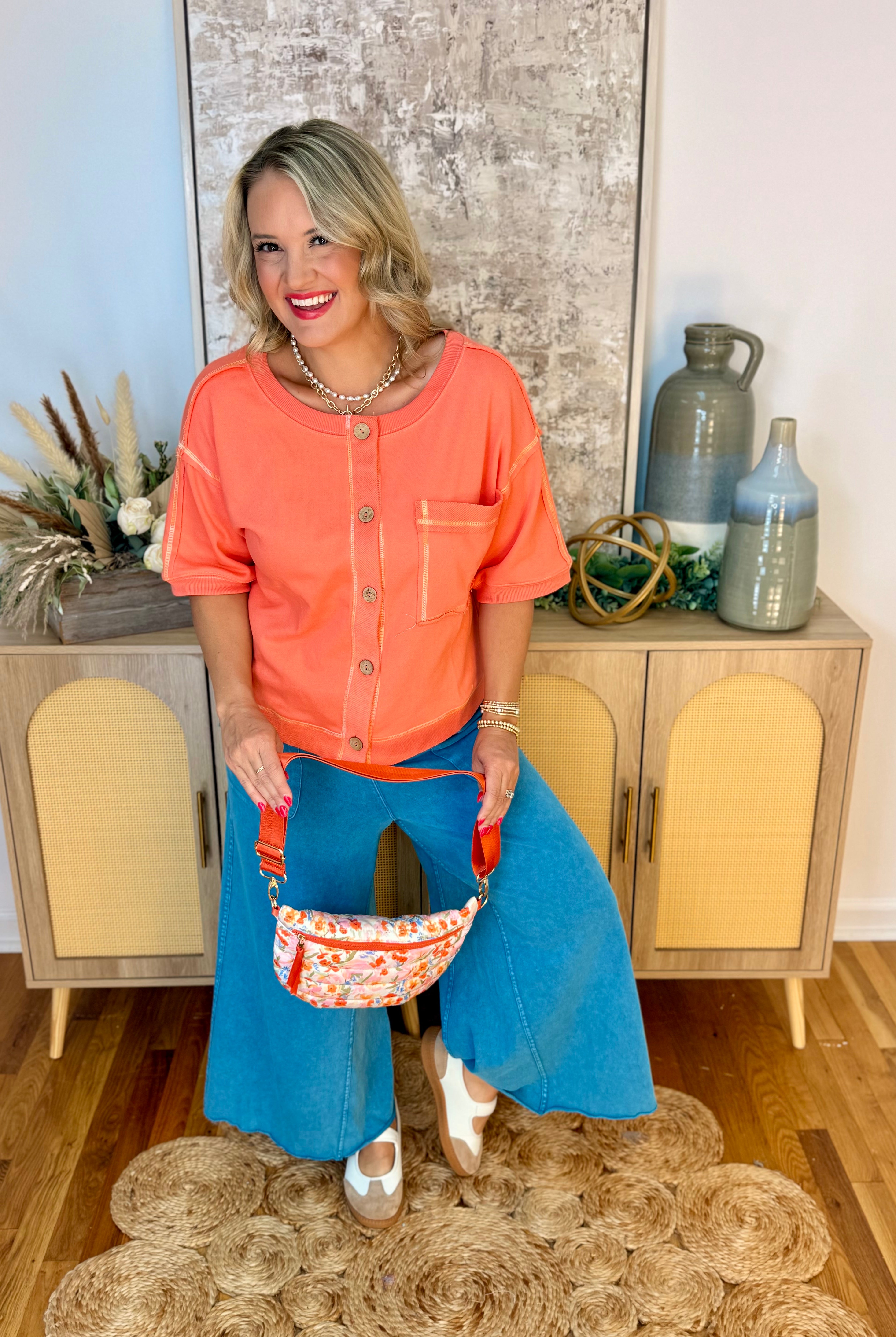 First Day Favorite Button Cardigan-100 Short Sleeve Tops-Hem & Thread-The Lovely Closet, Women's Fashion Boutique in Alexandria, KY