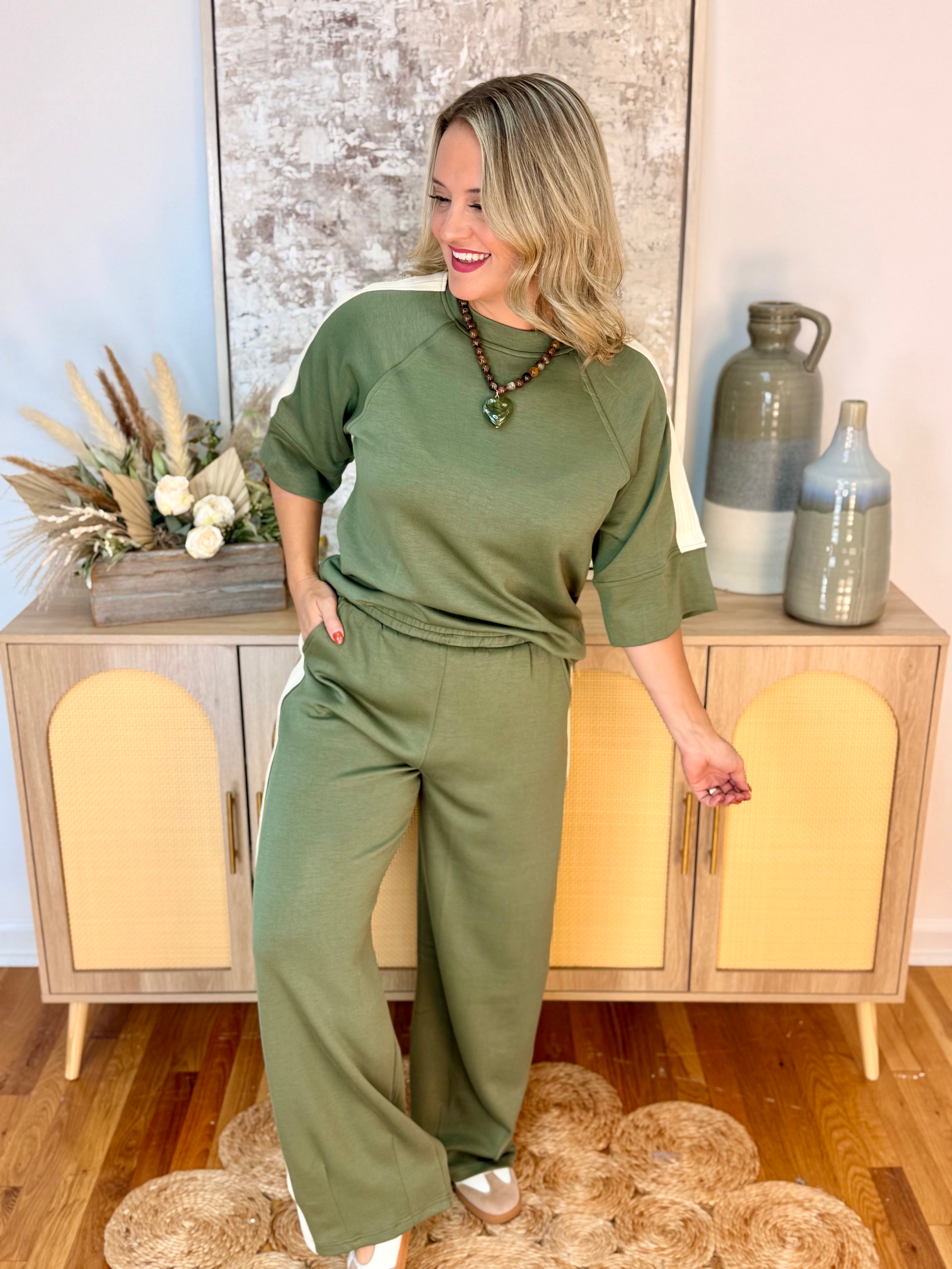 Hometown Classic Top - Olive-100 Short Sleeve Tops-She + Sky-The Lovely Closet, Women's Fashion Boutique in Alexandria, KY