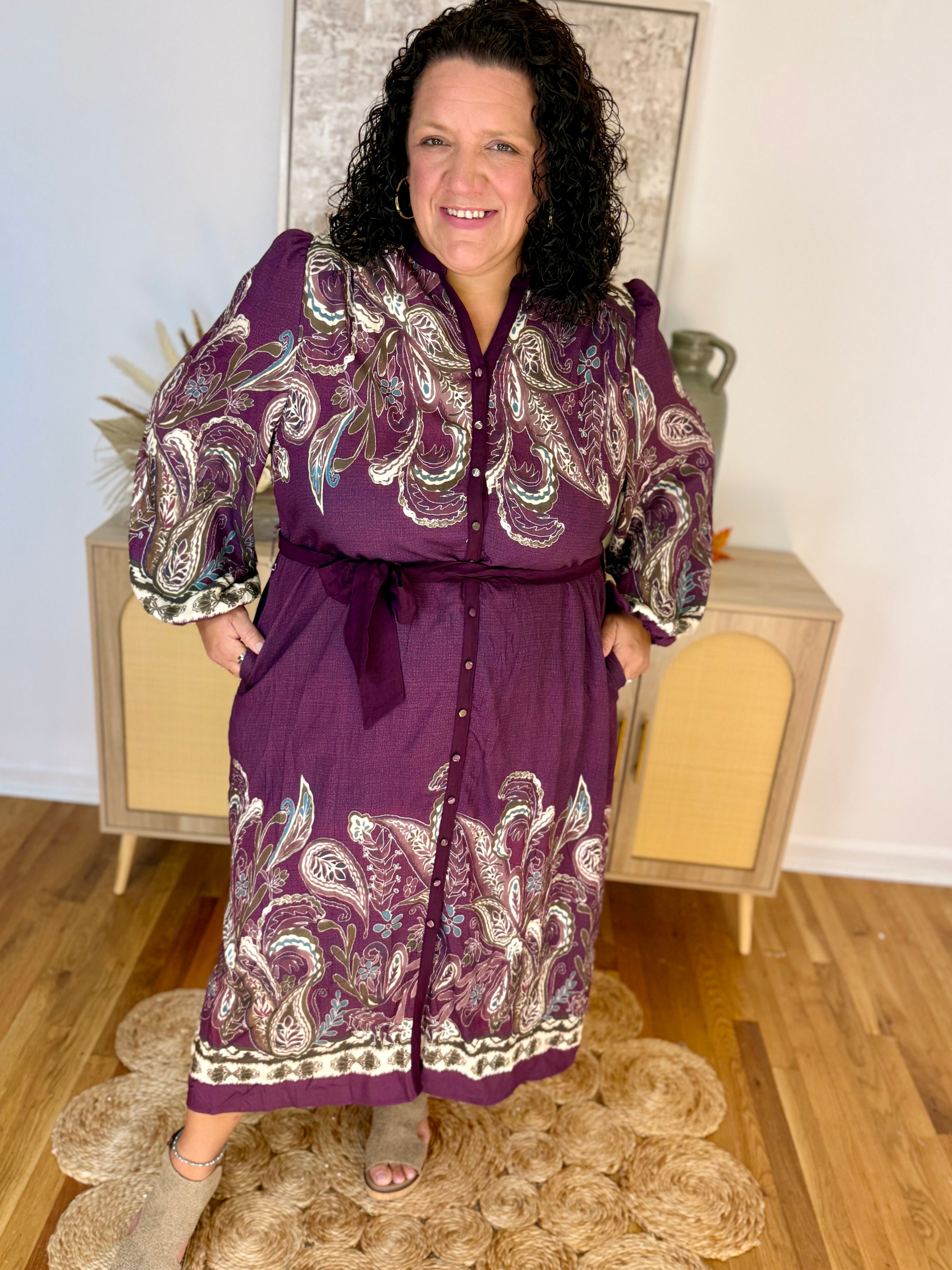 Chateau Weekend Midi Dress-180 Dresses-Umgee-The Lovely Closet, Women's Fashion Boutique in Alexandria, KY