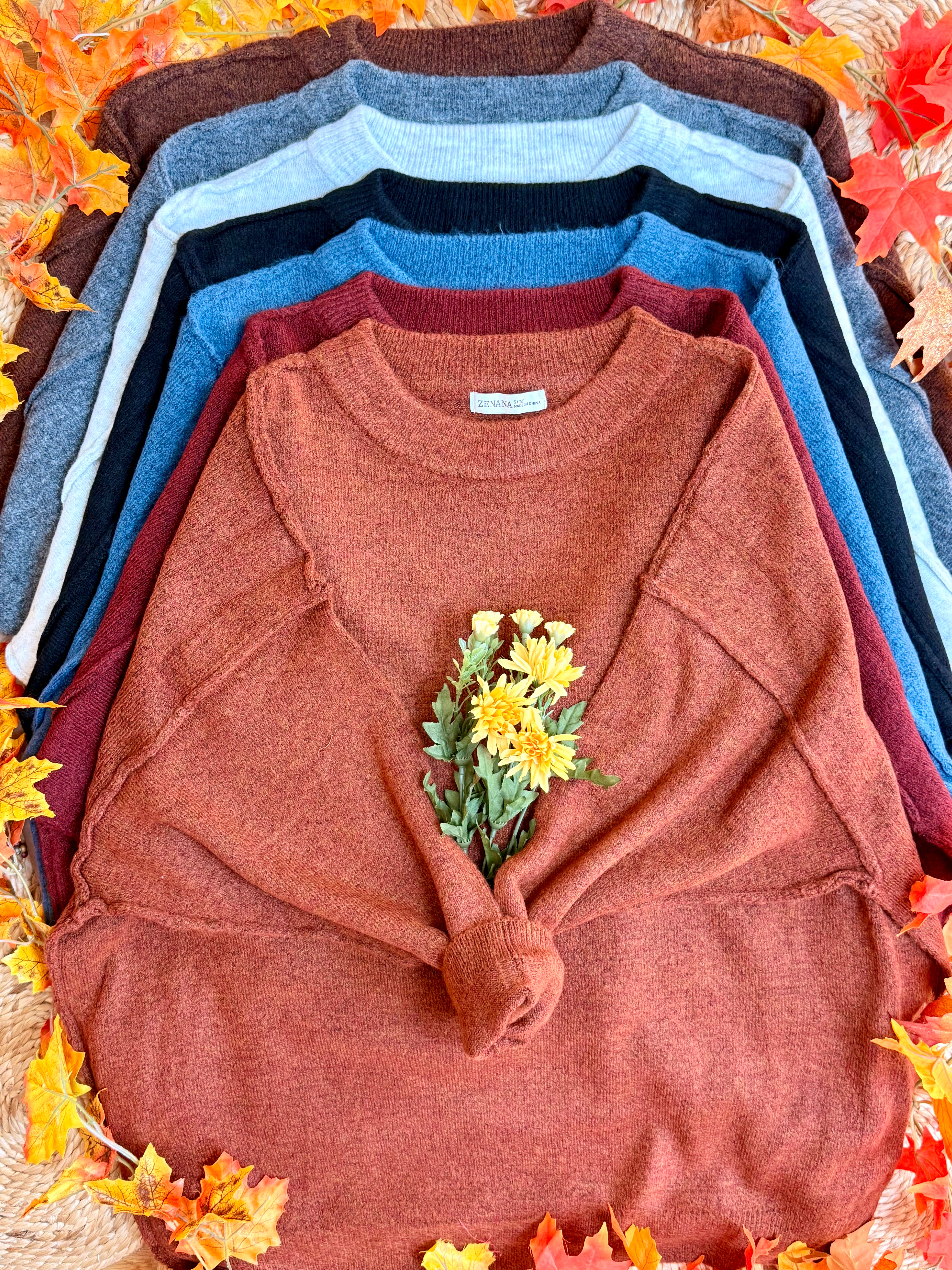 The Everyday Cozy Sweater - Black-140 Sweaters-zenana-The Lovely Closet, Women's Fashion Boutique in Alexandria, KY