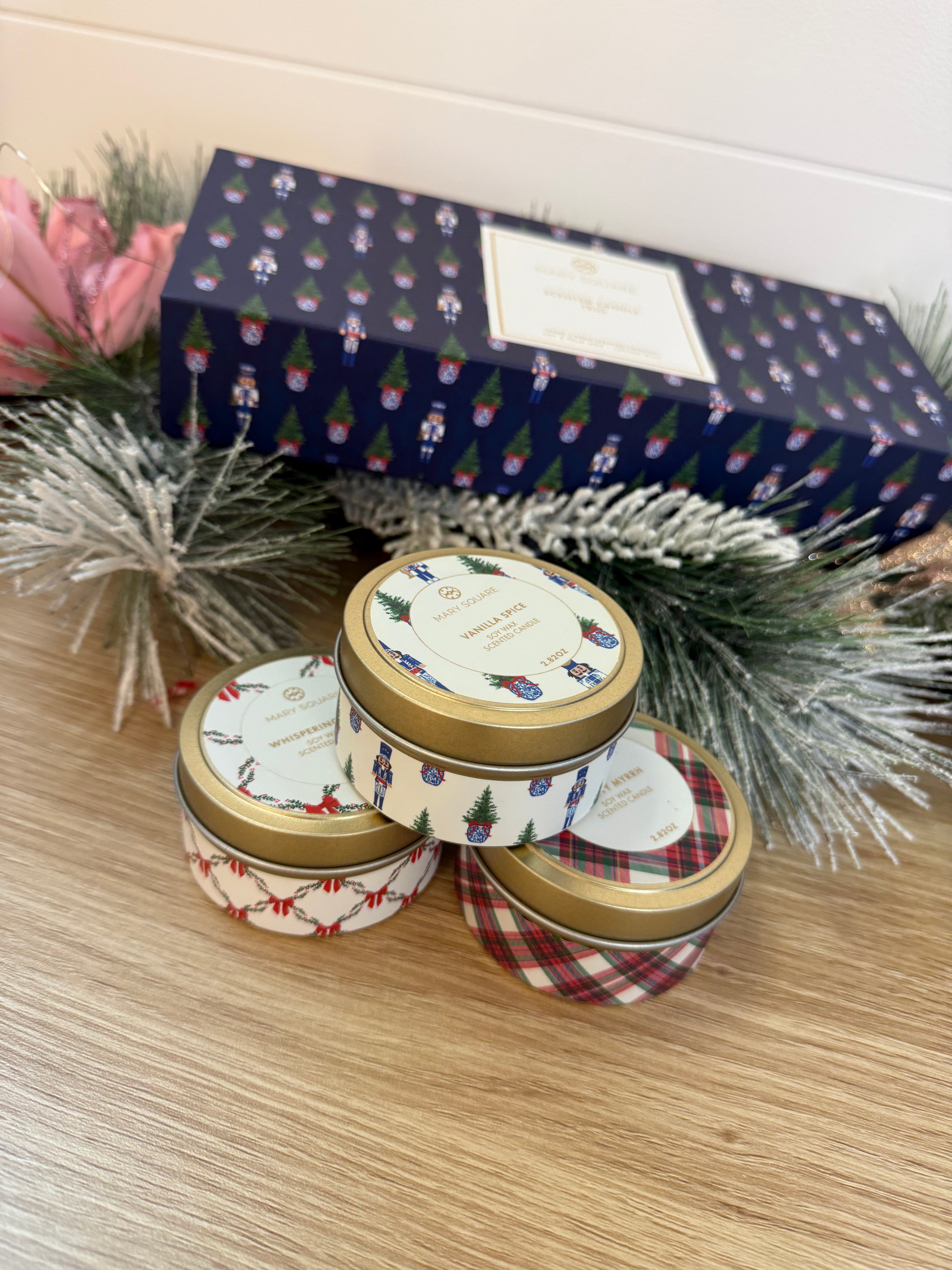 Mary Square Candle Set of Three-350 Holiday-Mary Square-The Lovely Closet, Women's Fashion Boutique in Alexandria, KY