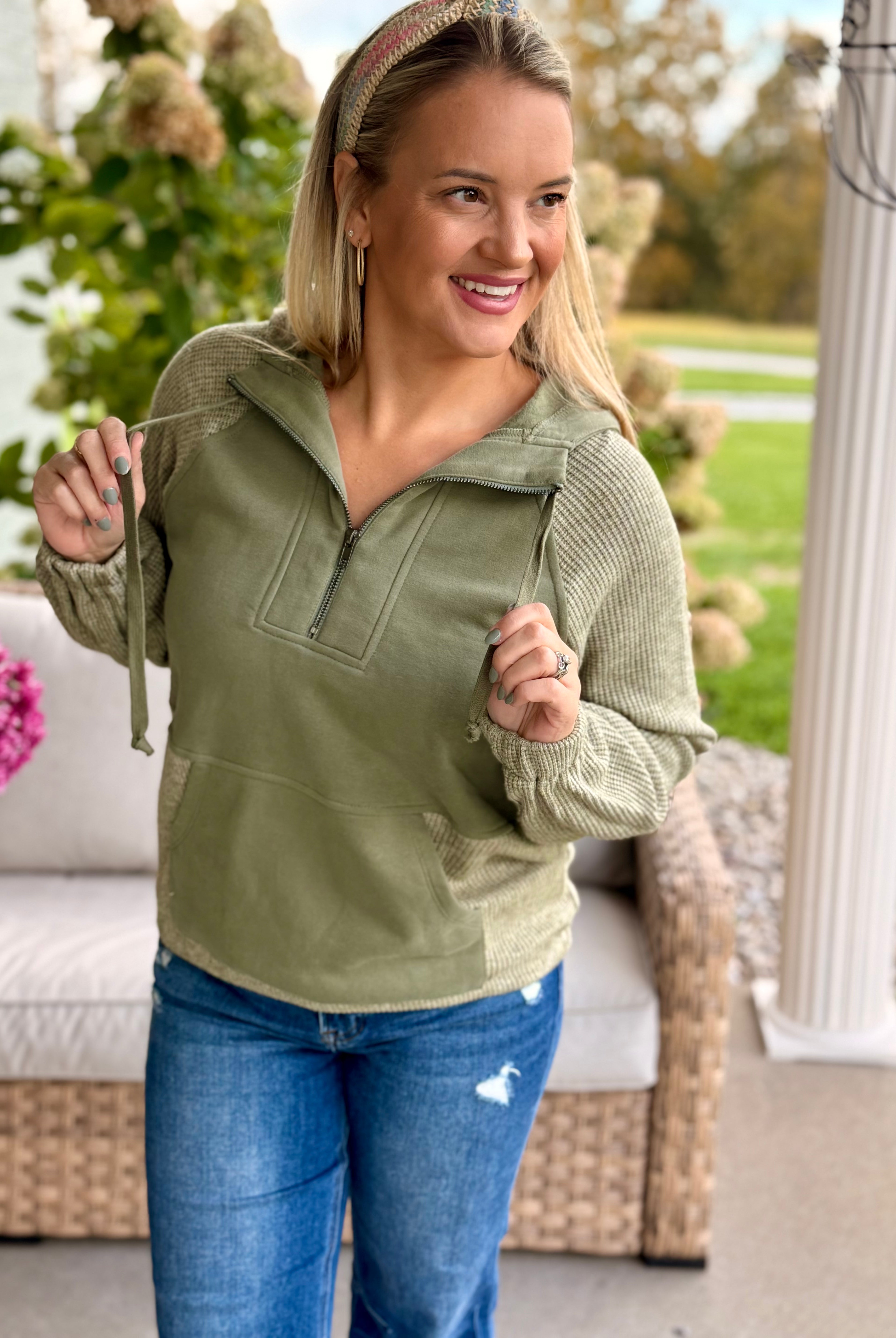 Season's Best Hooded Pullover-110 Long Sleeve Top-Doe and Rae-The Lovely Closet, Women's Fashion Boutique in Alexandria, KY