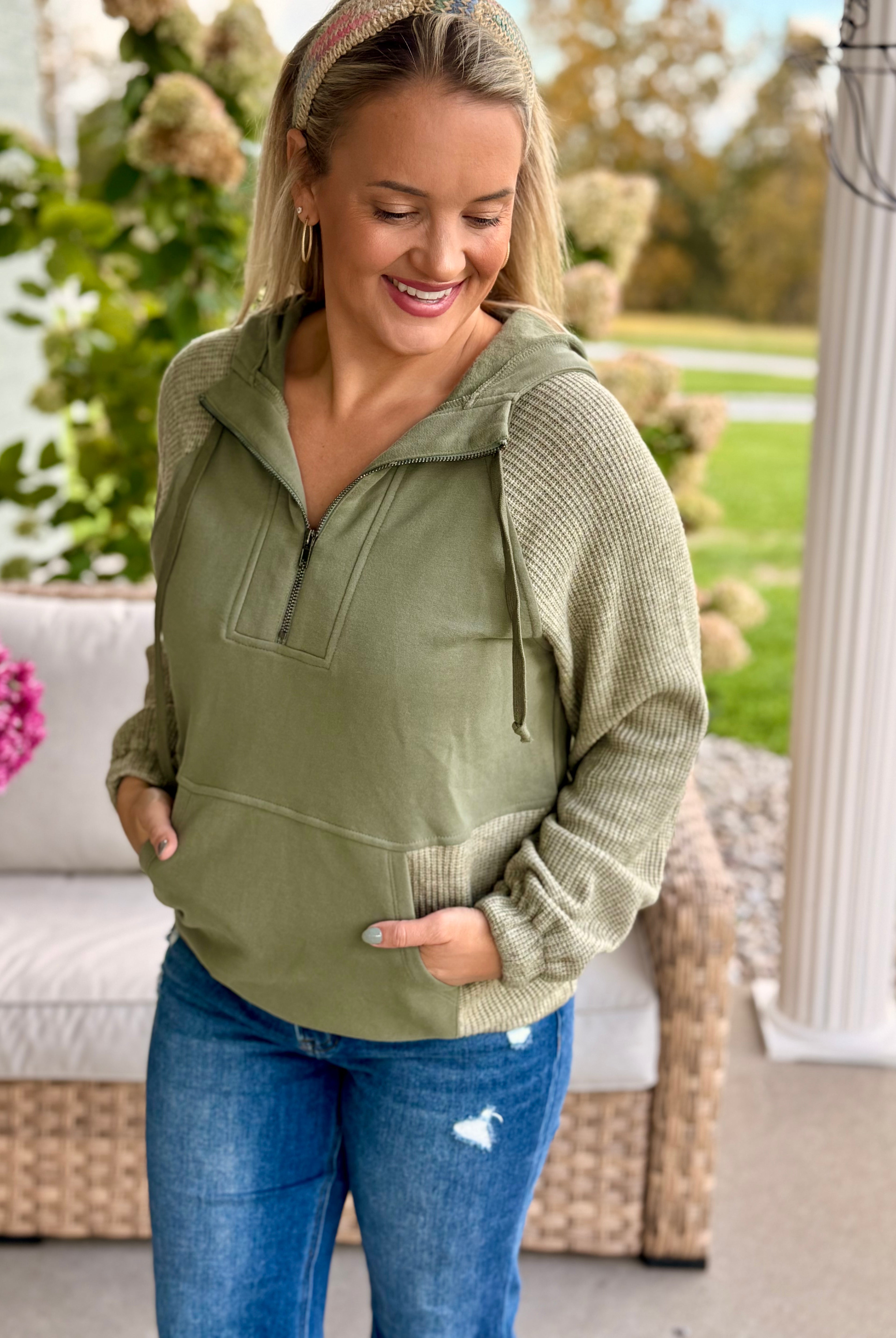 Season's Best Hooded Pullover-110 Long Sleeve Top-Doe and Rae-The Lovely Closet, Women's Fashion Boutique in Alexandria, KY