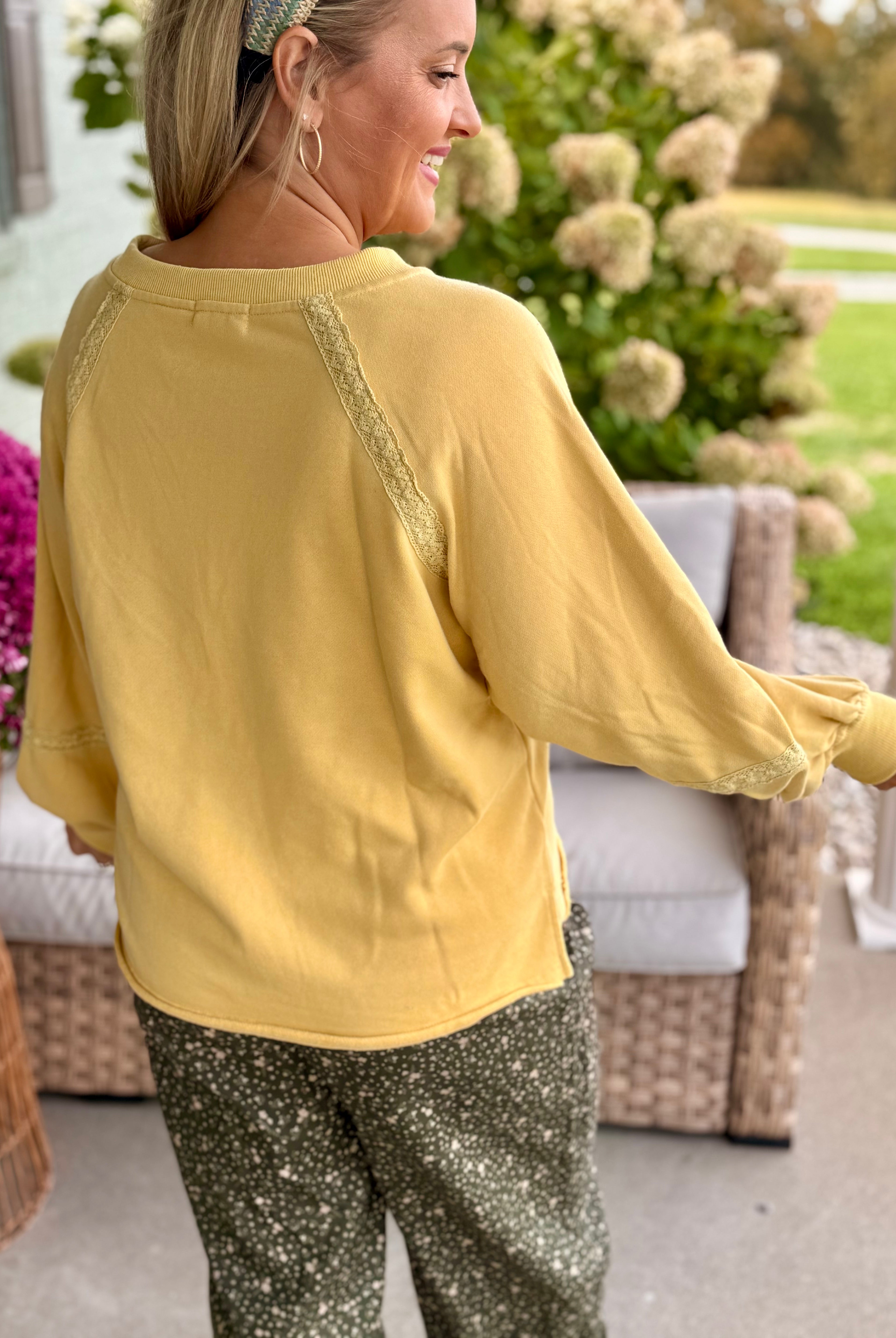 Marigold Fields Pullover-150 Sweatshirts-Anniewear-The Lovely Closet, Women's Fashion Boutique in Alexandria, KY