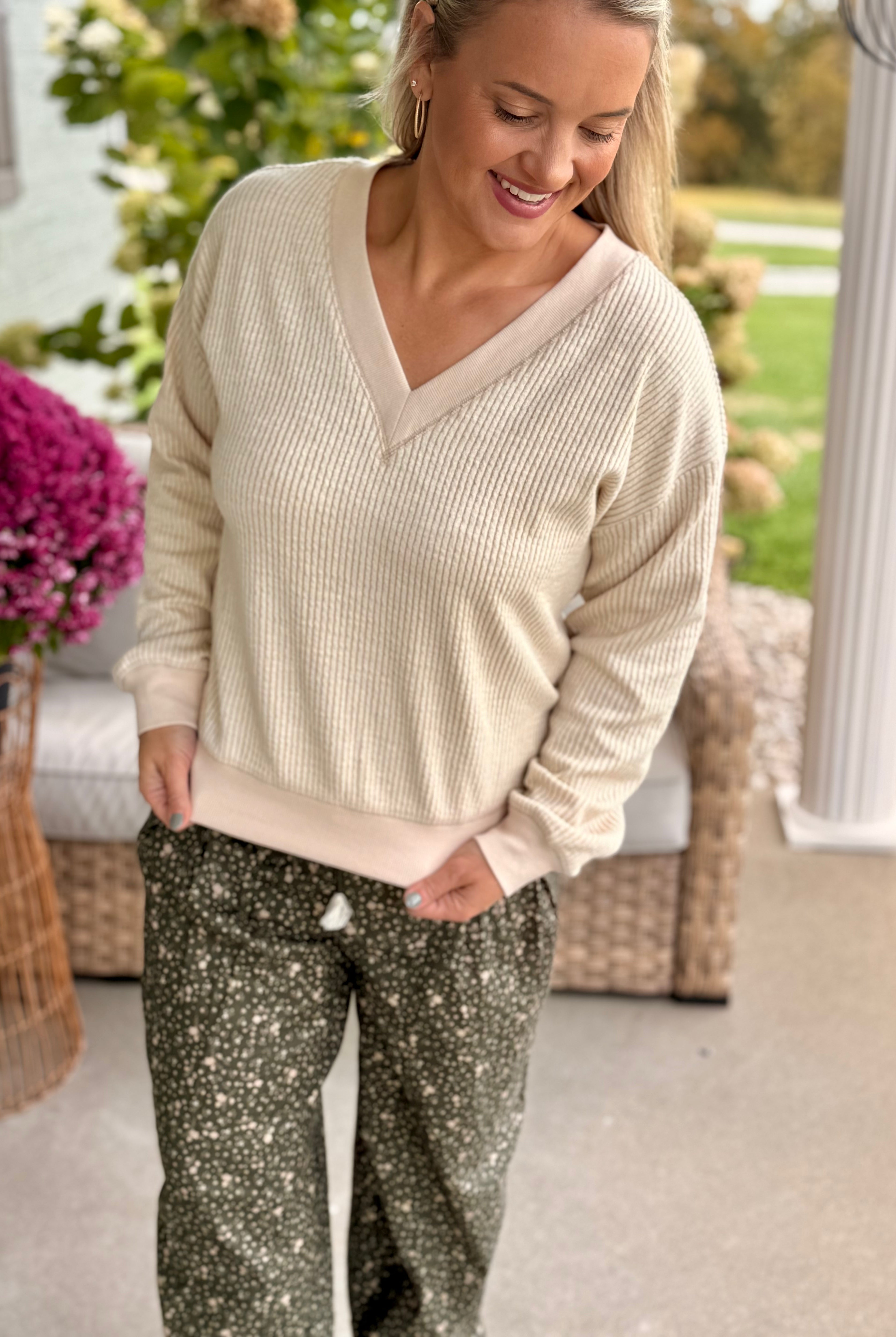 By the Fireside Top-110 Long Sleeve Top-Doe and Rae-The Lovely Closet, Women's Fashion Boutique in Alexandria, KY