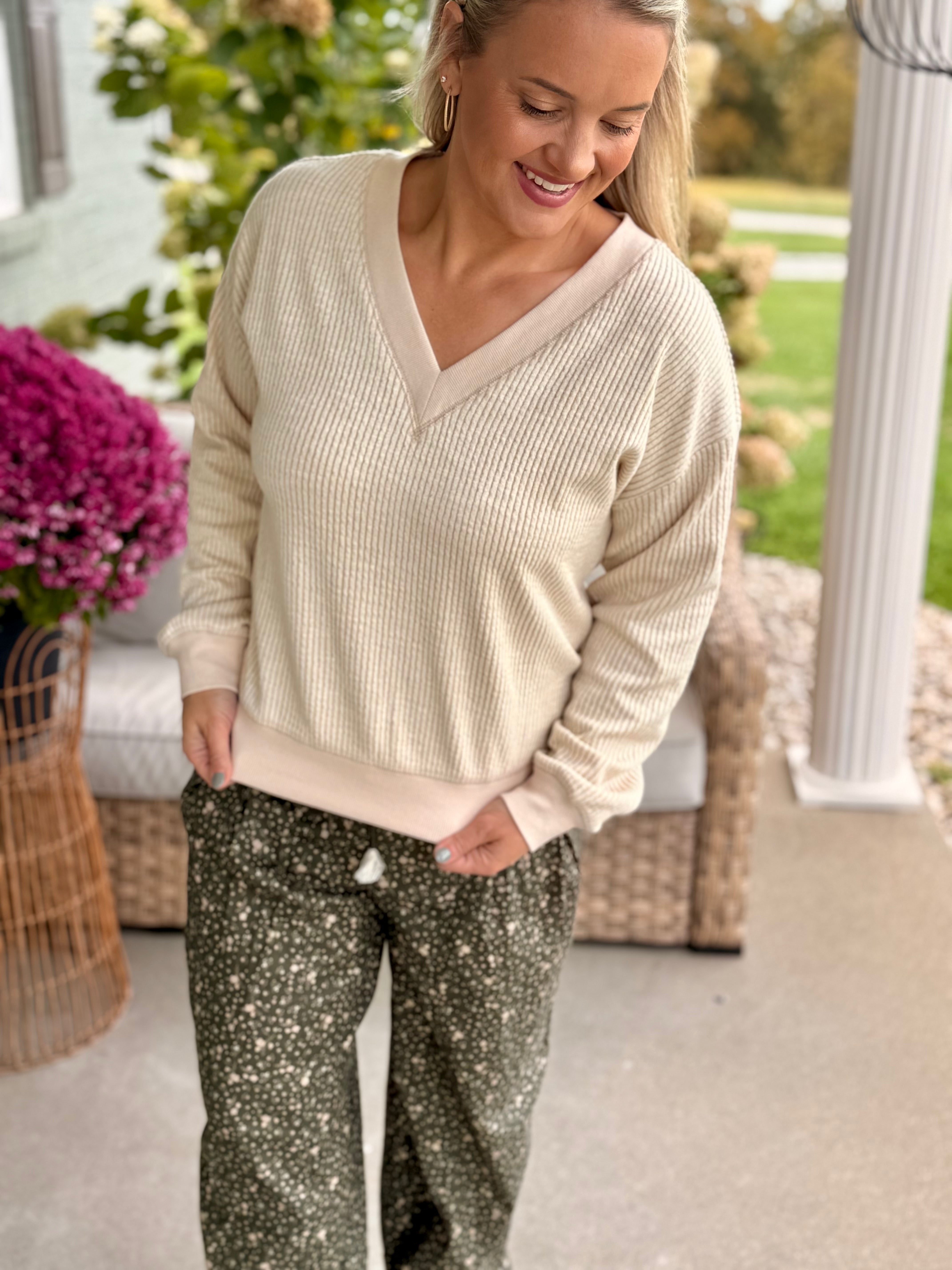 By the Fireside Top-110 Long Sleeve Top-Doe and Rae-The Lovely Closet, Women's Fashion Boutique in Alexandria, KY