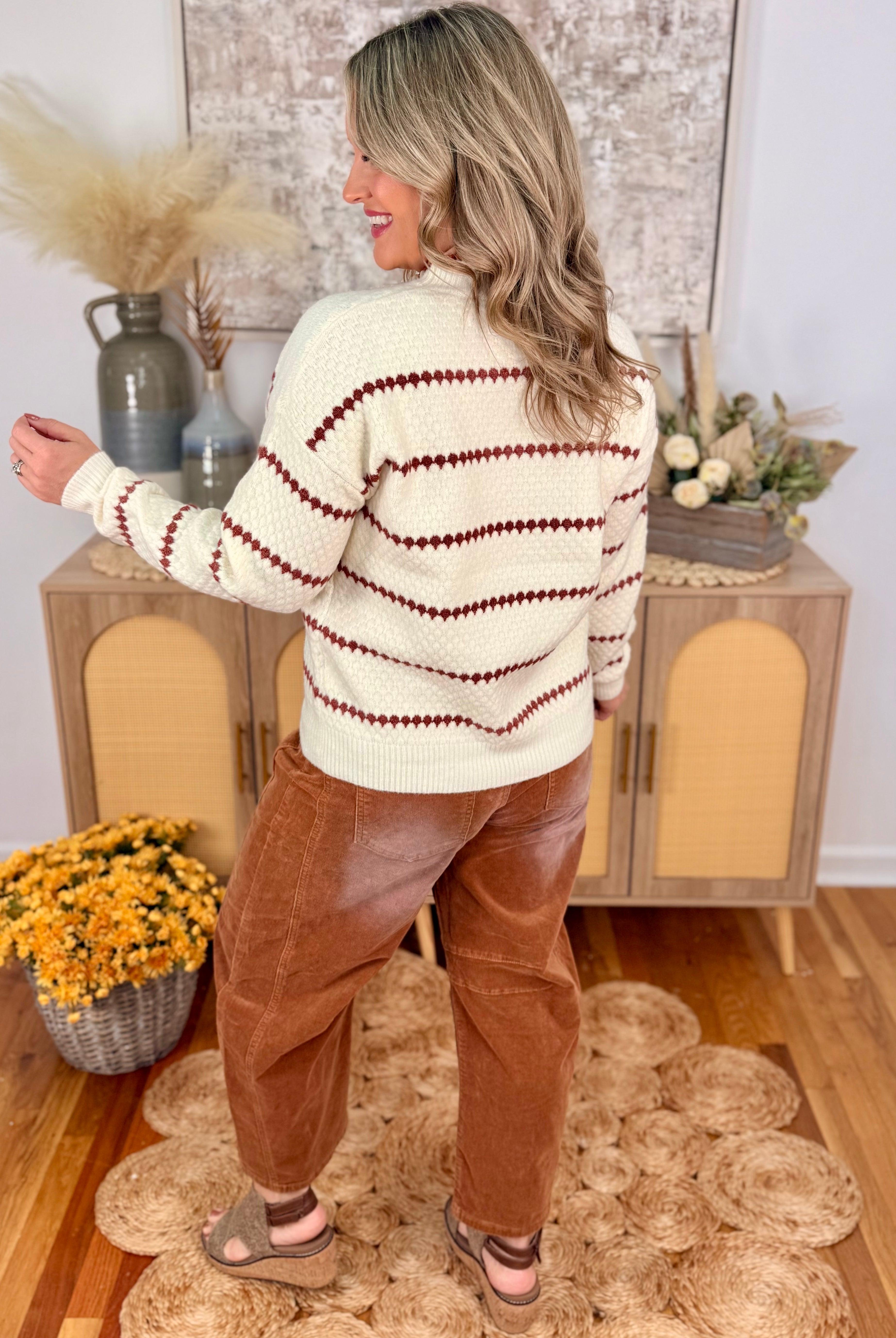 Autumn Favorite Corduroy Barrel Leg Pant-240 Pants-easel-The Lovely Closet, Women's Fashion Boutique in Alexandria, KY