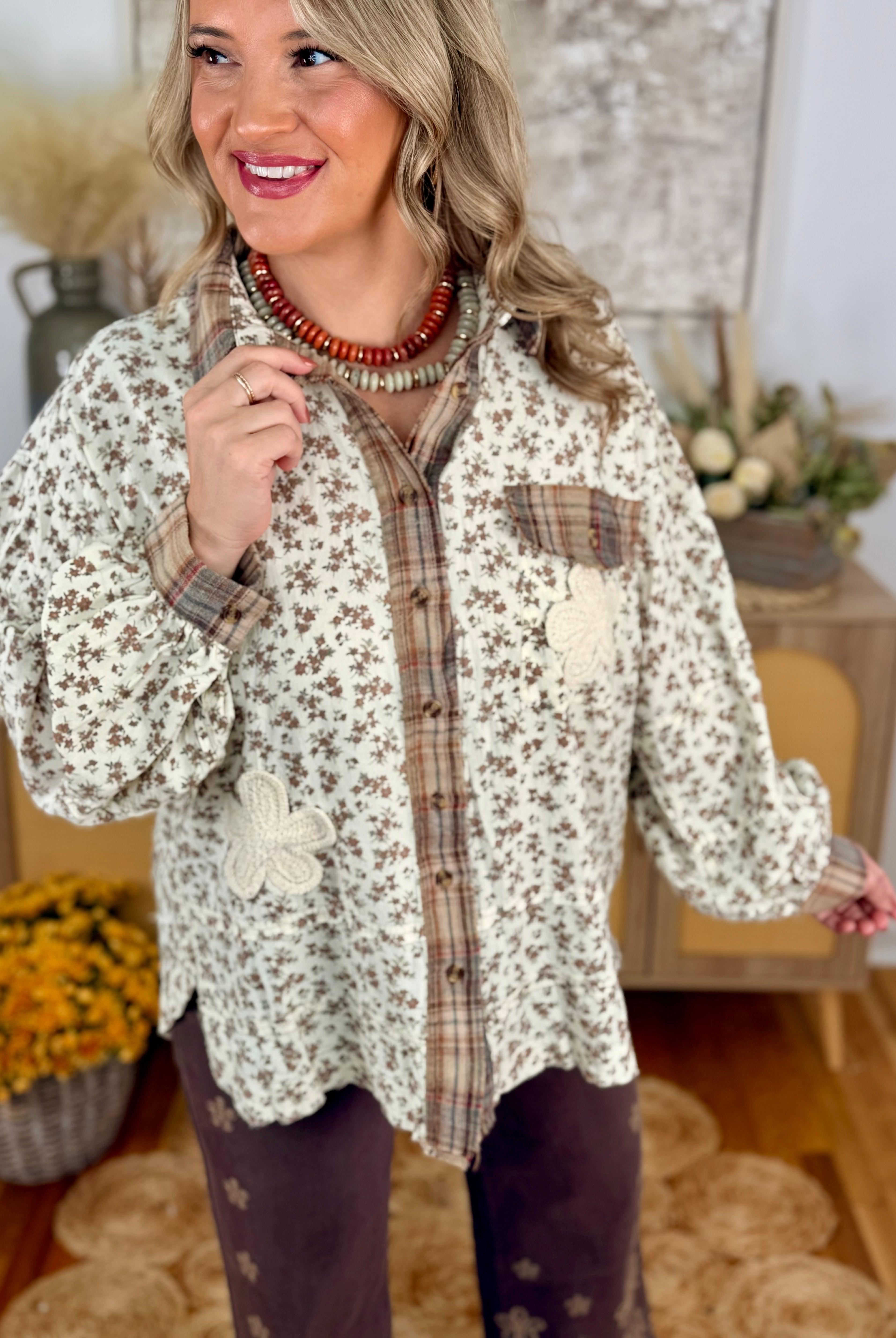 Gathered in Gratitude Long Sleeve Top-110 Long Sleeve Top-easel-The Lovely Closet, Women's Fashion Boutique in Alexandria, KY