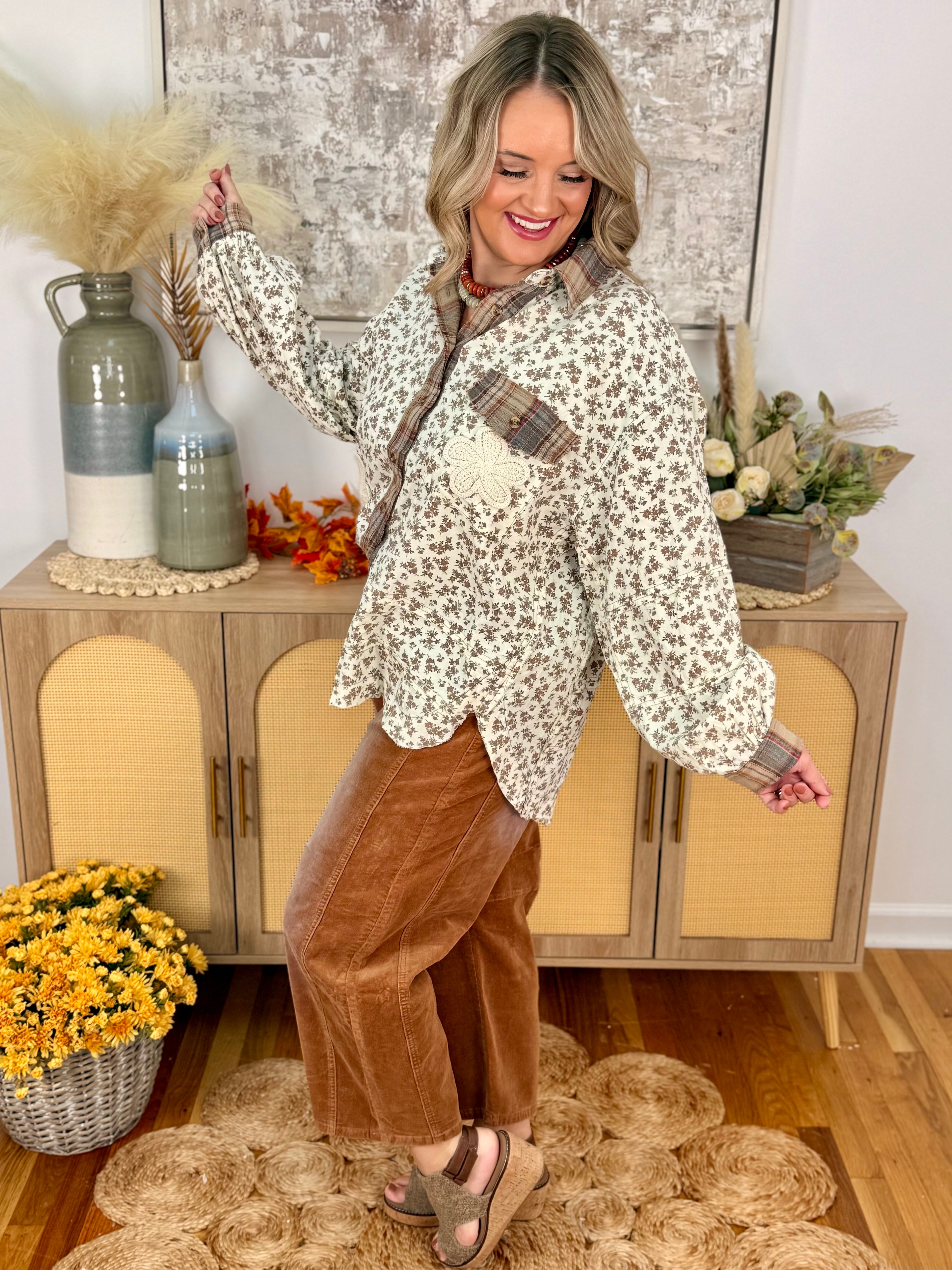 Autumn Favorite Corduroy Barrel Leg Pant-240 Pants-easel-The Lovely Closet, Women's Fashion Boutique in Alexandria, KY