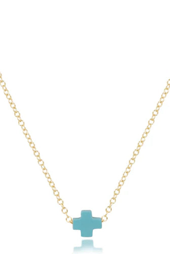 16” Necklace Gold - Signature Cross Small-260 eNewton-enewton-The Lovely Closet, Women's Fashion Boutique in Alexandria, KY