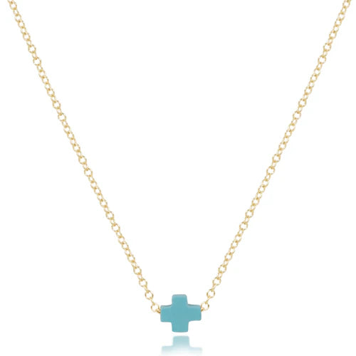 16” Necklace Gold - Signature Cross Small-260 eNewton-enewton-The Lovely Closet, Women's Fashion Boutique in Alexandria, KY