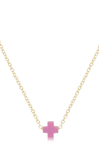 16” Necklace Gold - Signature Cross Small-260 eNewton-enewton-The Lovely Closet, Women's Fashion Boutique in Alexandria, KY