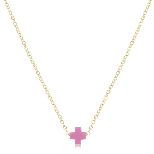 16” Necklace Gold - Signature Cross Small-260 eNewton-enewton-The Lovely Closet, Women's Fashion Boutique in Alexandria, KY