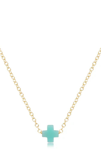 16” Necklace Gold - Signature Cross Small-260 eNewton-enewton-The Lovely Closet, Women's Fashion Boutique in Alexandria, KY