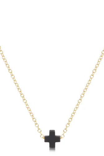 16” Necklace Gold - Signature Cross Small-260 eNewton-enewton-The Lovely Closet, Women's Fashion Boutique in Alexandria, KY