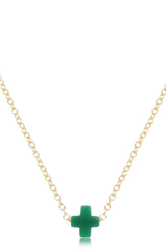 16” Necklace Gold - Signature Cross Small-260 eNewton-enewton-The Lovely Closet, Women's Fashion Boutique in Alexandria, KY
