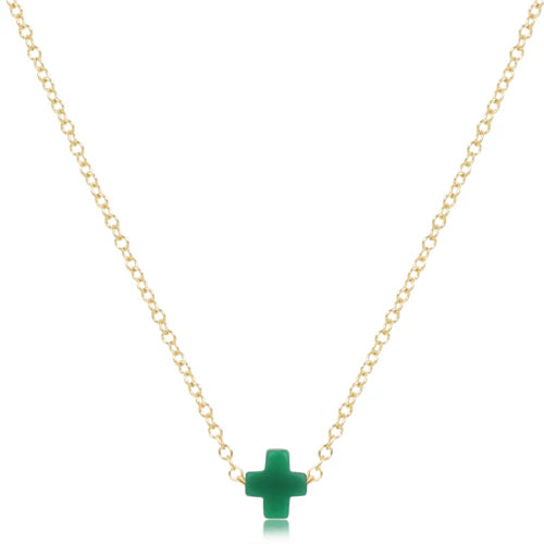 16” Necklace Gold - Signature Cross Small-260 eNewton-enewton-The Lovely Closet, Women's Fashion Boutique in Alexandria, KY