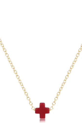 16” Necklace Gold - Signature Cross Small-260 eNewton-enewton-The Lovely Closet, Women's Fashion Boutique in Alexandria, KY
