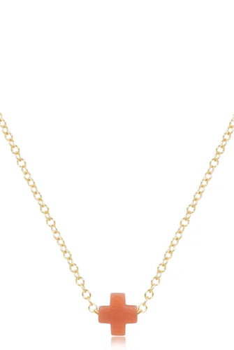 16” Necklace Gold - Signature Cross Small-260 eNewton-enewton-The Lovely Closet, Women's Fashion Boutique in Alexandria, KY