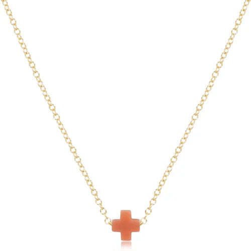 16” Necklace Gold - Signature Cross Small-260 eNewton-enewton-The Lovely Closet, Women's Fashion Boutique in Alexandria, KY
