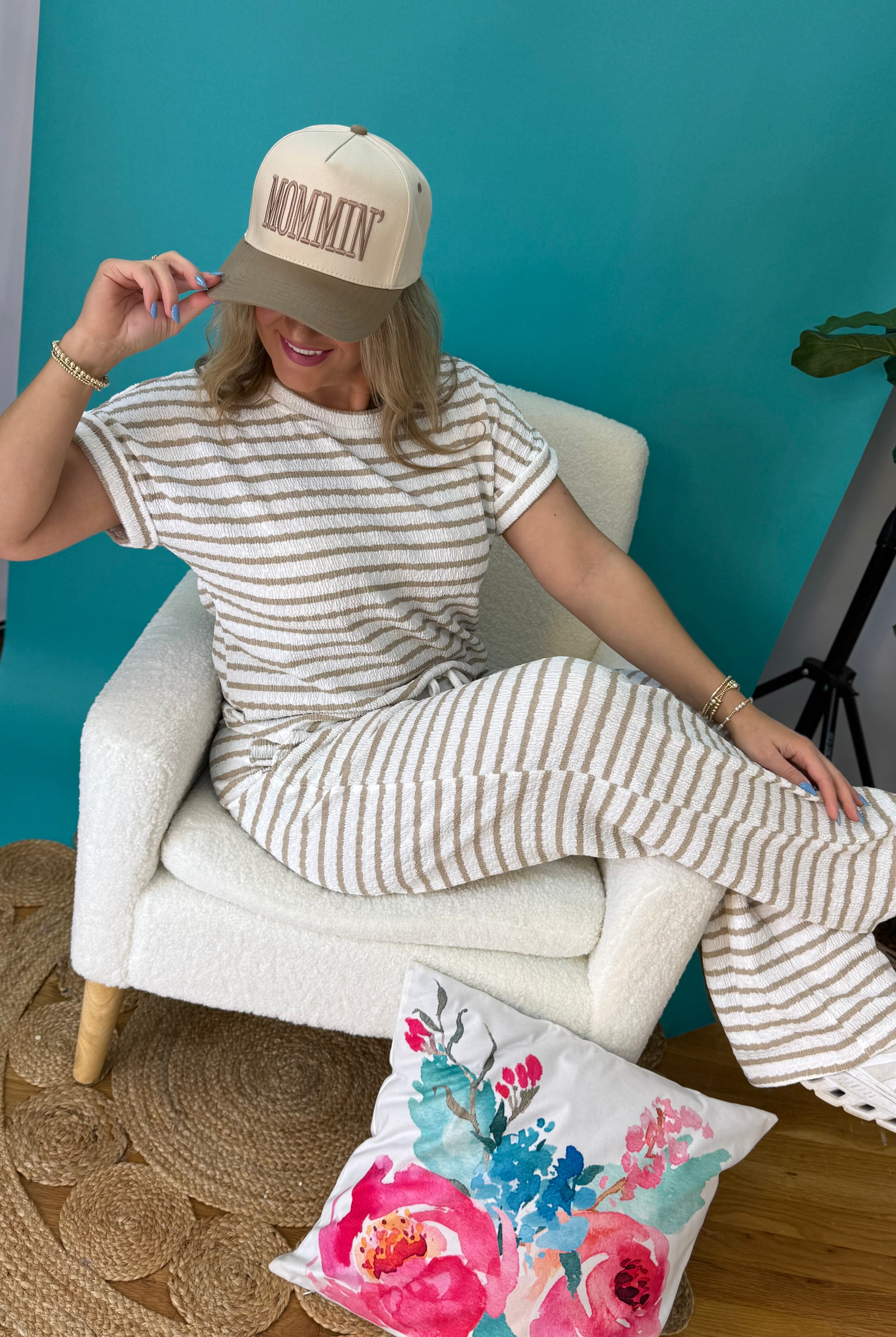 Relax and Repeat Wide Leg Lounge Pants - Taupe-240 Pants-Blu Pepper-The Lovely Closet, Women's Fashion Boutique in Alexandria, KY