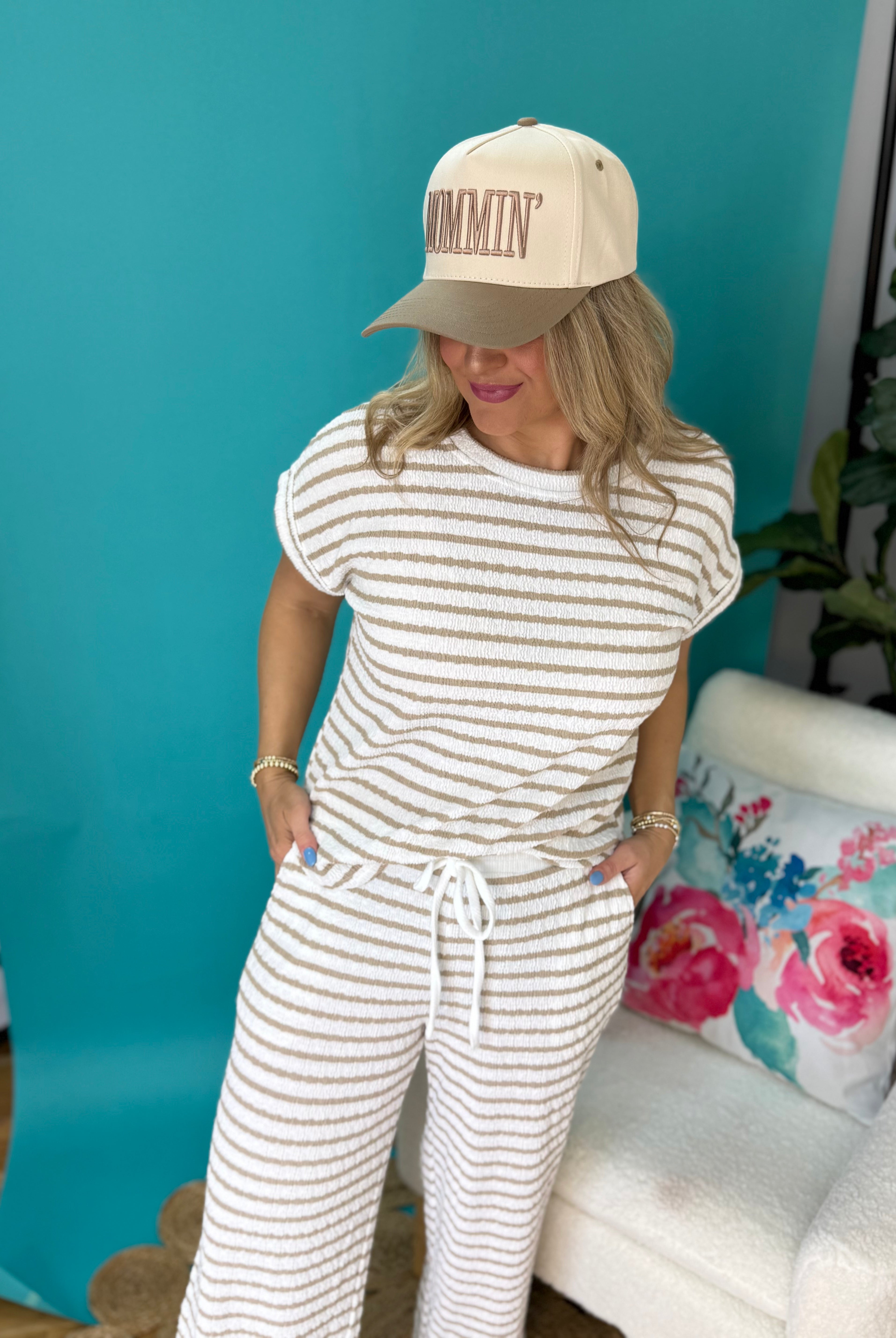 Relax and Repeat Wide Leg Lounge Pants - Taupe-240 Pants-Blu Pepper-The Lovely Closet, Women's Fashion Boutique in Alexandria, KY
