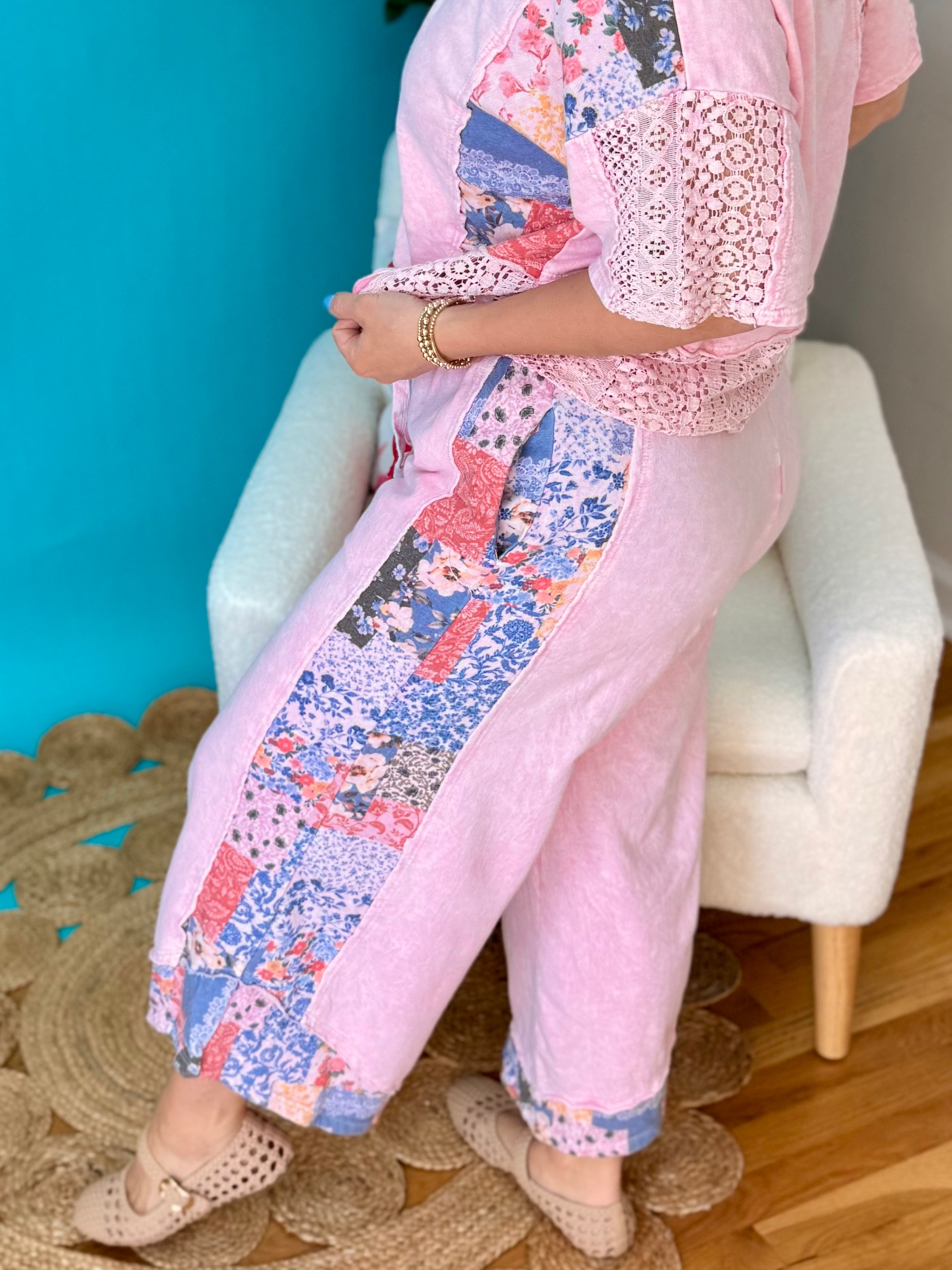 Cloud Nine Mineral Wash Cropped Pants-240 Pants-J.Her-The Lovely Closet, Women's Fashion Boutique in Alexandria, KY