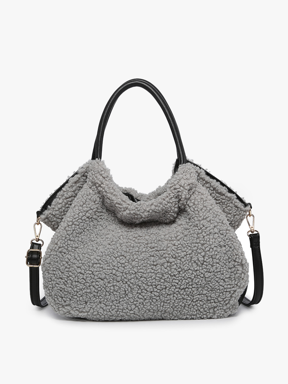 BLACK FRIDAY 9AM - TEDDY SHERPA SATCHEL BAG-290 Bag/Handbags-The Lovely Closet-The Lovely Closet, Women's Fashion Boutique in Alexandria, KY