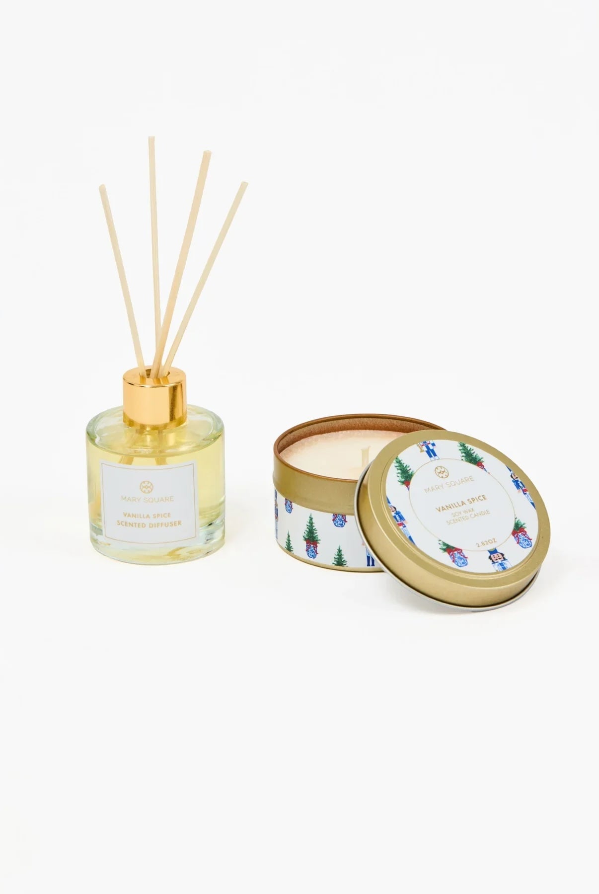 Mary Square Vanilla Spice Candle & Diffuser Set-310 Gift-Mary square-The Lovely Closet, Women's Fashion Boutique in Alexandria, KY