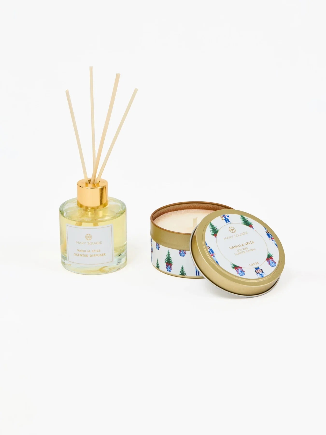 Mary Square Vanilla Spice Candle & Diffuser Set-310 Gift-Mary square-The Lovely Closet, Women's Fashion Boutique in Alexandria, KY
