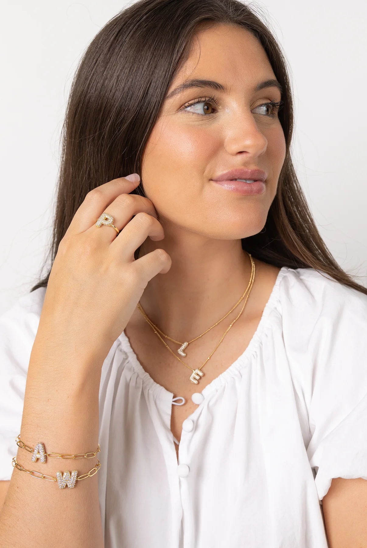 Luxe Bubble Letter Necklace-250 Jewelry-Michelle McDowell-The Lovely Closet, Women's Fashion Boutique in Alexandria, KY