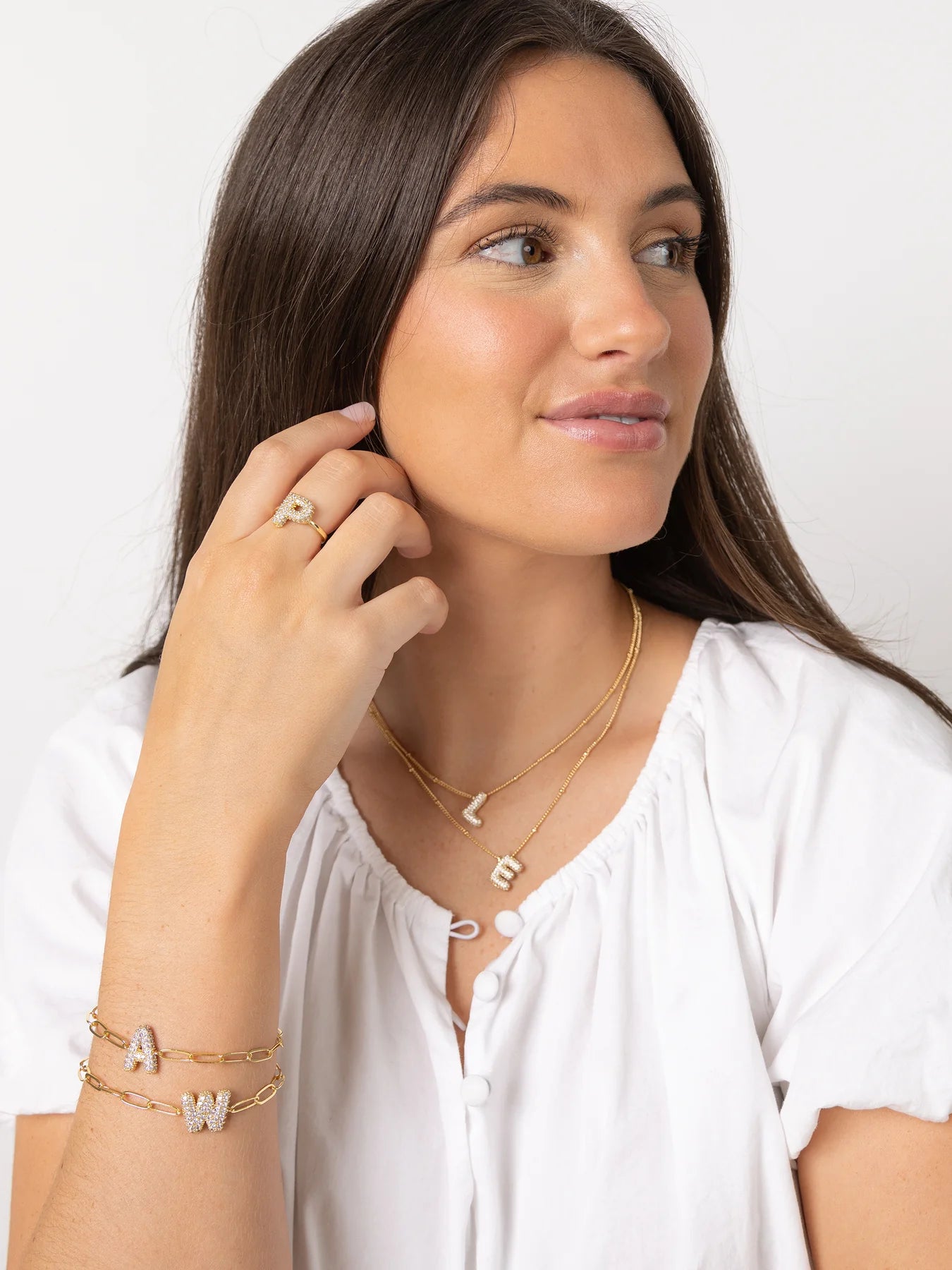 Luxe Bubble Letter Necklace-250 Jewelry-Michelle McDowell-The Lovely Closet, Women's Fashion Boutique in Alexandria, KY