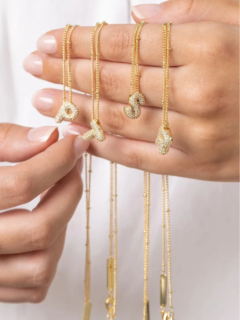 Luxe Bubble Letter Necklace-250 Jewelry-Michelle McDowell-The Lovely Closet, Women's Fashion Boutique in Alexandria, KY