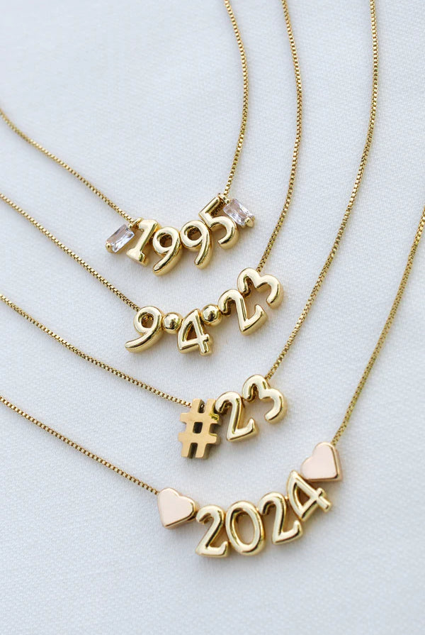 Charm Bar Numerical Slides-250 Jewelry-The Lovely Closet-The Lovely Closet, Women's Fashion Boutique in Alexandria, KY