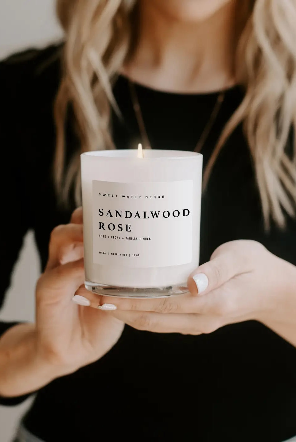 Sandalwood Rose 11 oz Soy Candle-310 Gift-Sweet Water Decor-The Lovely Closet, Women's Fashion Boutique in Alexandria, KY