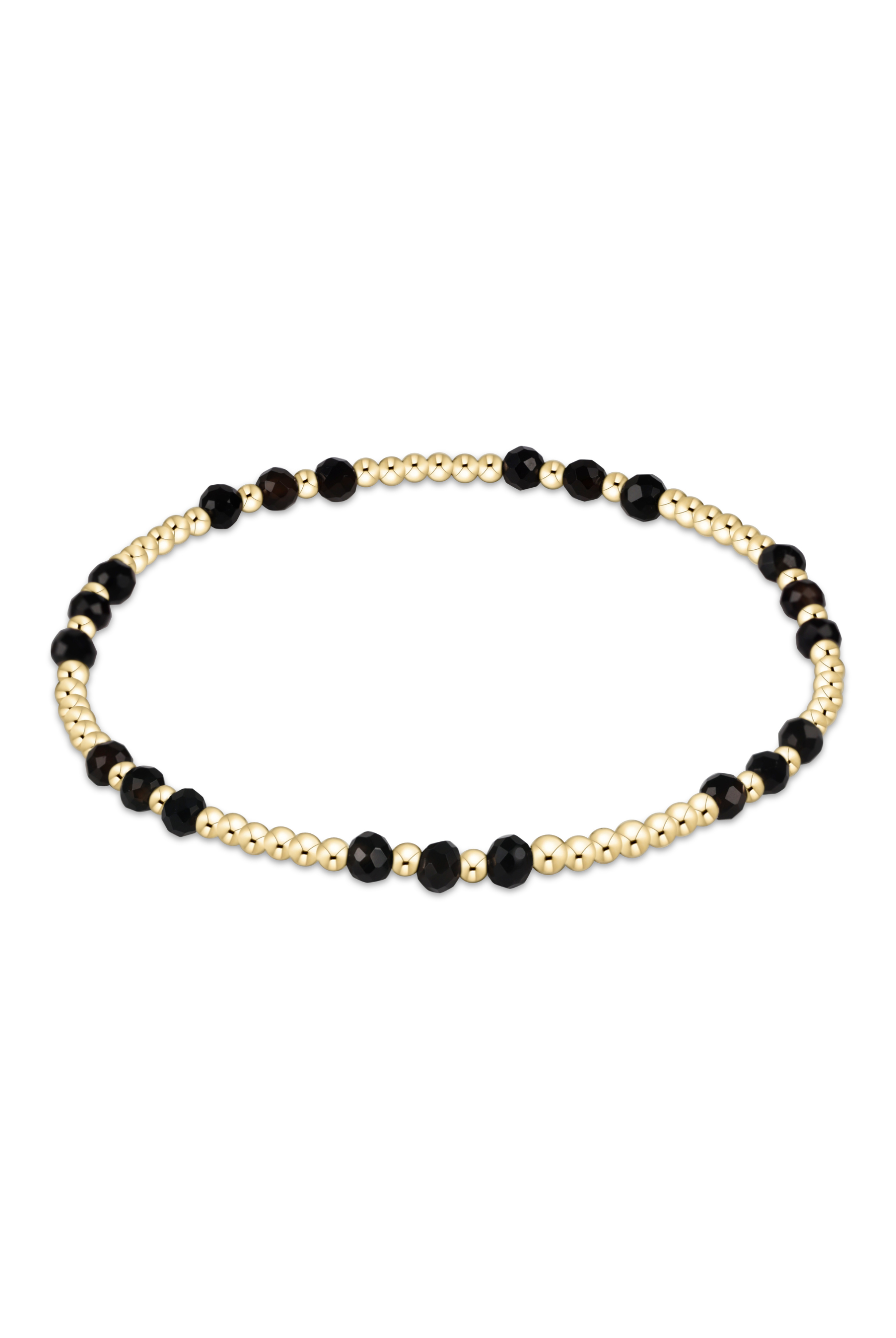 Gemstone Gold Joy 3MM Bracelet - Faceted Onyx-260 eNewton-enewton-The Lovely Closet, Women's Fashion Boutique in Alexandria, KY