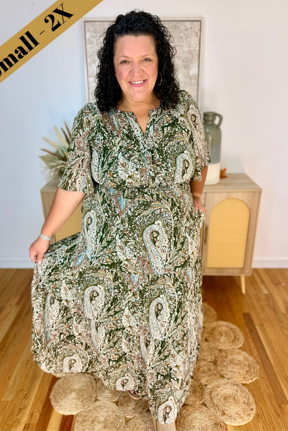 Seasonal Statement Maxi Dress-180 Dresses-She + Sky-The Lovely Closet, Women's Fashion Boutique in Alexandria, KY