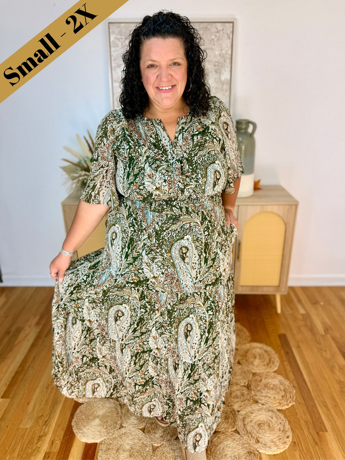 Seasonal Statement Maxi Dress-180 Dresses-She + Sky-The Lovely Closet, Women's Fashion Boutique in Alexandria, KY