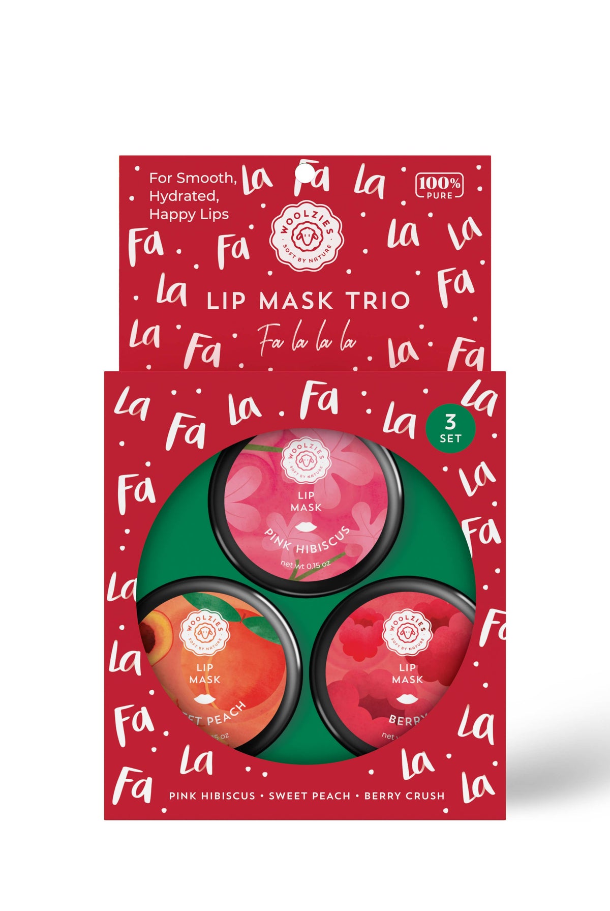 Fa La La La Holiday Trio Lip Mask-350 Holiday-Woolzies-The Lovely Closet, Women's Fashion Boutique in Alexandria, KY