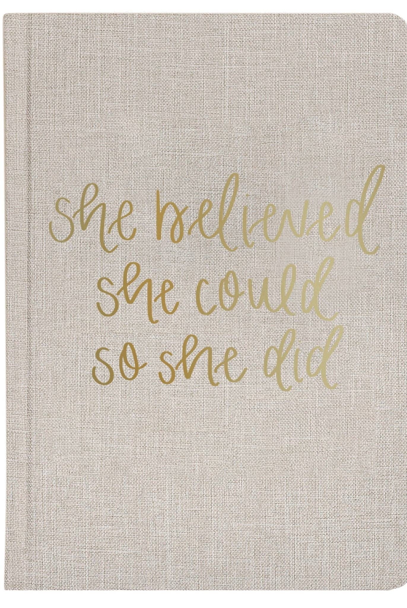 She Believed She Could Fabric Journal-310 Gift-Sweet Water Decor-The Lovely Closet, Women's Fashion Boutique in Alexandria, KY