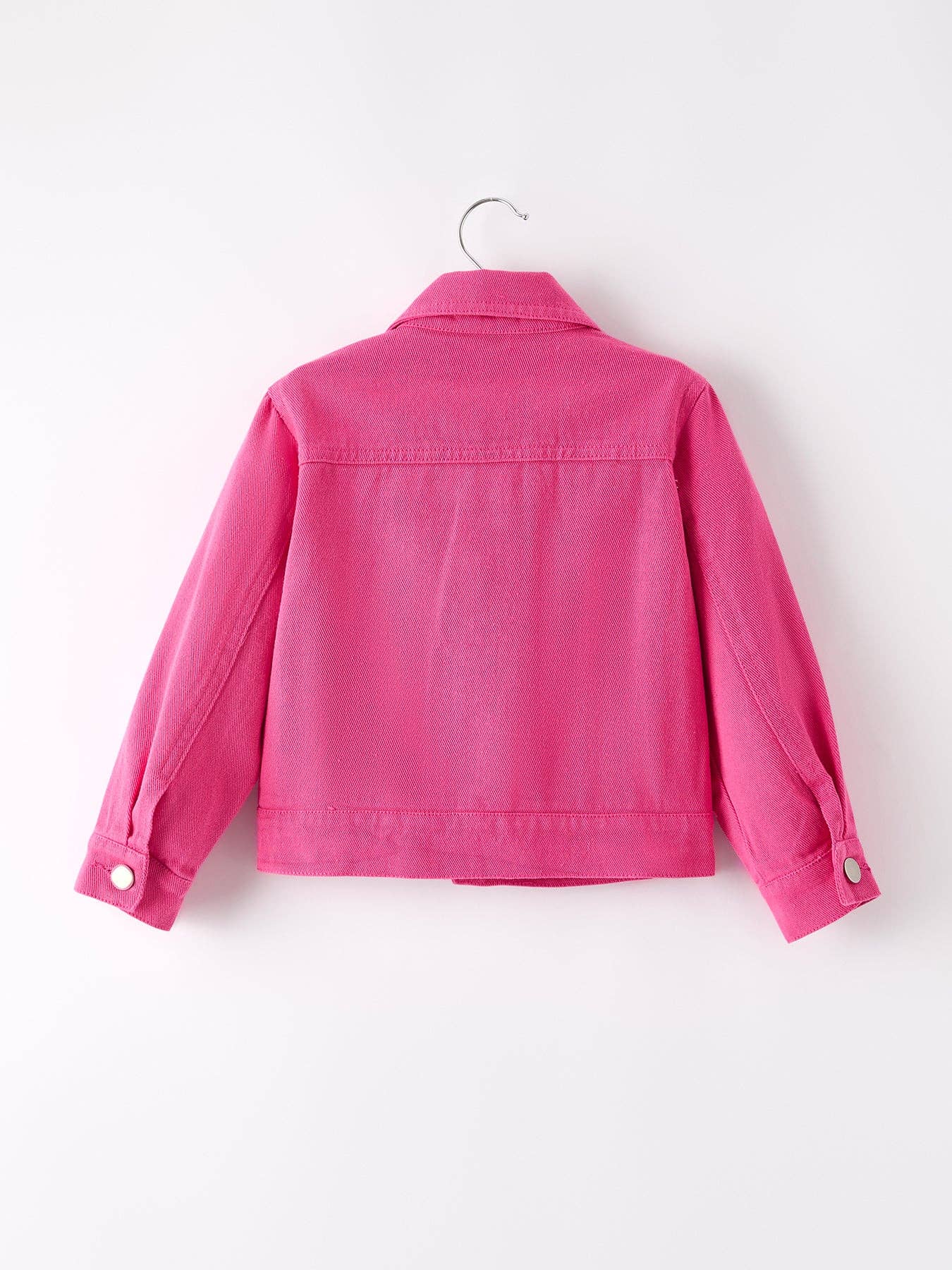 Hot Pink Fall Girls Denim Jacket-360 Carolines Closet-Rylee Faith Designs-The Lovely Closet, Women's Fashion Boutique in Alexandria, KY