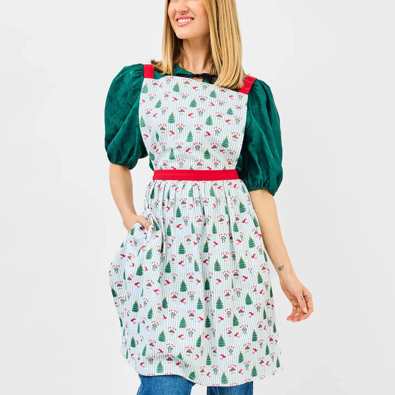 Apron Adult - Peppermint Pine-350 Holiday-Mary Square-The Lovely Closet, Women's Fashion Boutique in Alexandria, KY